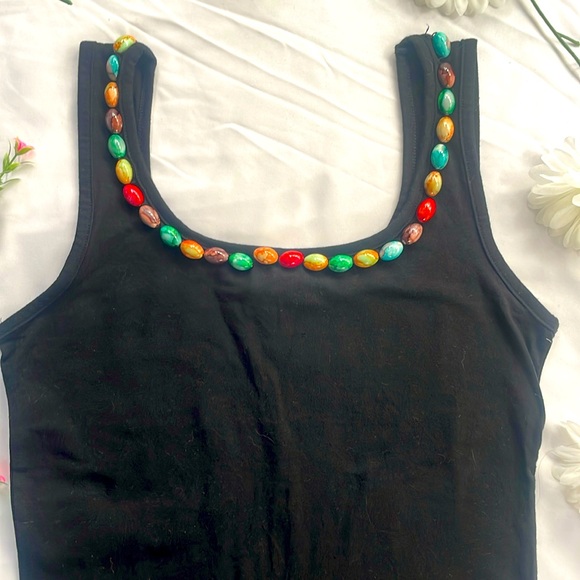 NWOT: Maldonado Beaded Top 100% cotton - Picture 3 of 7